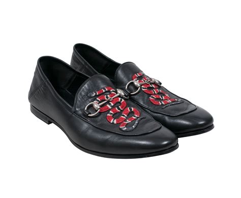 Gucci Brixton Snake Loafers 